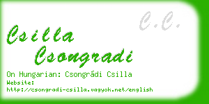csilla csongradi business card